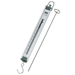 ●1000g/10N ●1個 ●グラム目盛りとニュートン目盛りの両方が入った、力学実験などに幅広く用いられるばねはかりです。 ●押し棒付きですから力の大きさを、押しと引きの両方で調べられます。 ●押し棒付き。 ●最小目盛り／10g/0.1N ●型式／SA-10Ng ●寸法／25（幅）×18（奥）×300（高）mm ●本体材質／アルミ成型ケース、アルマイト仕上げ、ゼロ点調節付 ●付属品／押し棒：2.3（直径）×240（長）mm、ステンレス製 ※ご利用の環境により、実物の色と異なる場合がございます。