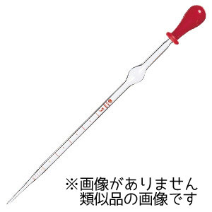 駒込ピペット（ガラス製・目盛付・赤ゴムキャップ付）　容量1mL