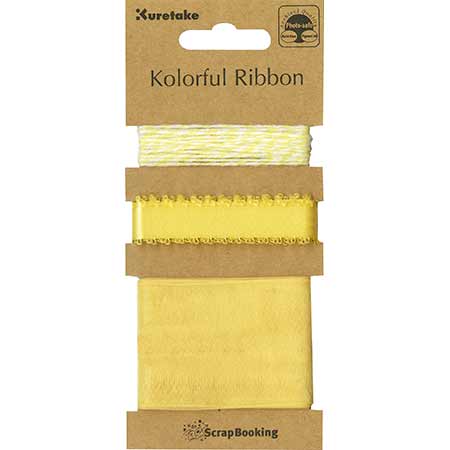 呉竹　KOLORFUL　RIBBON　カラフルリボン　黄　YELLOW（SBKR415-3）