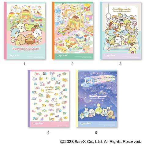 【ナカバヤシ】ロジカル・エアーノート すみっコぐらし ほしぞら&たべものシリーズ A罫セミB5 5冊パック