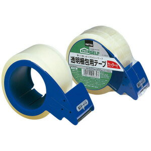 【ニトムズ】透明梱包用テープ　カッター付