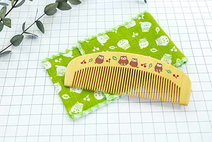 椿堂 潤いつげ櫛 ふくろう ケース付 【メール...の紹介画像2