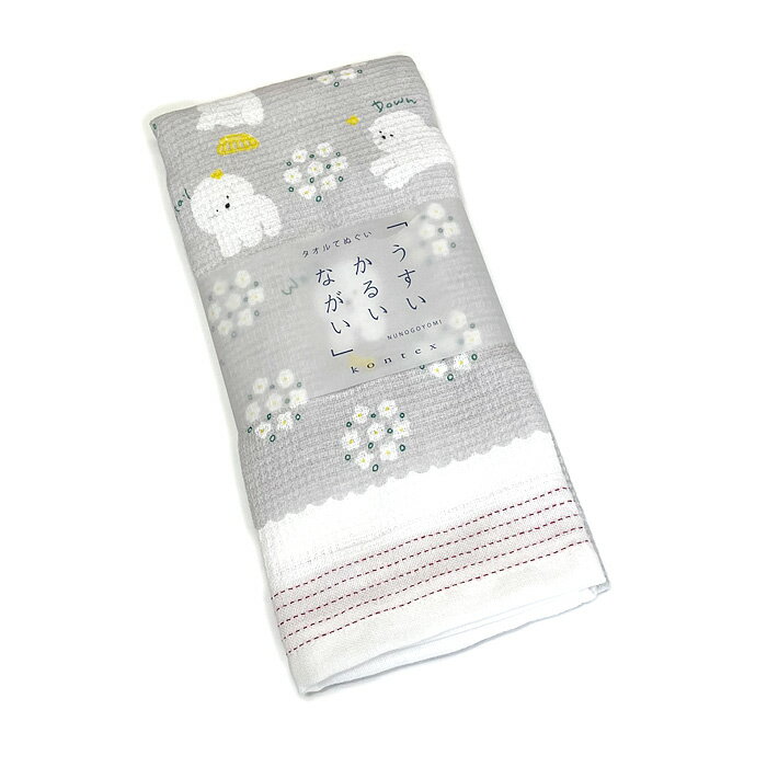 てぬぐいたおる布ごよみ　おりこうビジョン　ペット柄 犬柄 今治タオル コンテックス 日本製 綿100％ ガーゼタオル スポーツタオル 手ぬぐいタオル お礼 ギフト 御礼 手拭い お風呂タオル パイル 熱中症予防には布ごよみ 日焼け対策にも