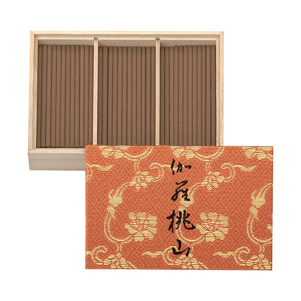 伽羅桃山 スティック120本入 日本香堂 高級線香 最高級香木 高級品沈香、伽羅 箱入り ご贈答お線香 高級品ギフト 送料無料