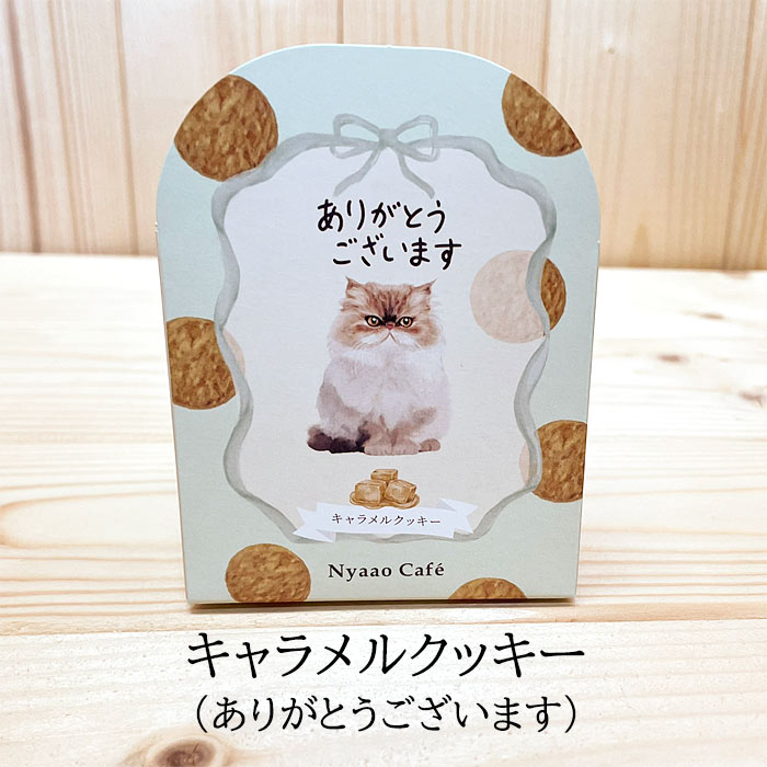 ニャーオカフェ　お菓子のプチギフト　さりげない贈り物 感謝の気持ち ありがとうを伝えたい 焼き菓子 豆乳クッキー、キャラメルクッキー、ショコラクッキーの3種