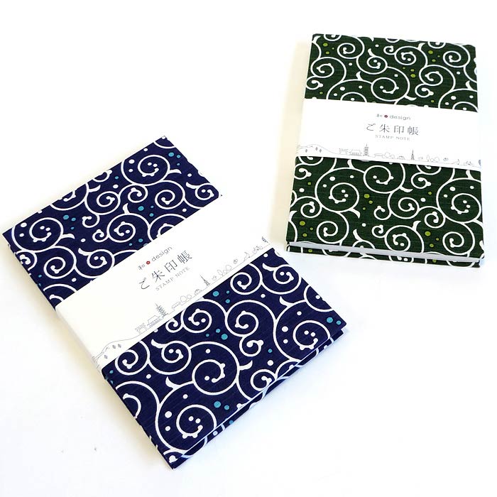 御朱印帳　ドット唐草　2色【メール便対応可】　神社仏閣巡りに　日本製　ご朱印帳　和柄　ご朱印帖