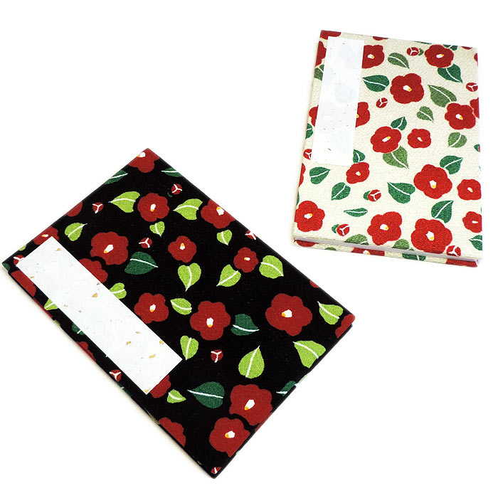 花筐（はながたみ）　御朱印帳　ちりめん椿　【メール便対応可】　神社仏閣巡りに　日本製　ご朱印帳　..