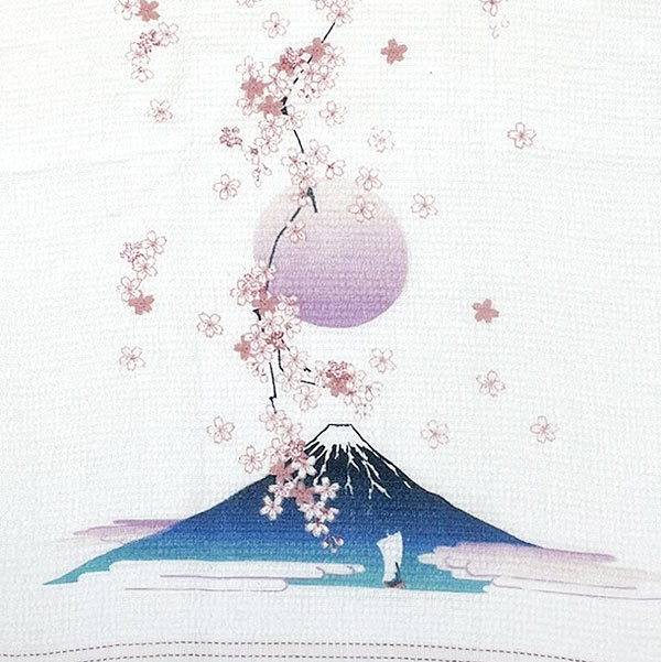 てぬぐいたおる布ごよみ　桜富士【メール便対応可】 今治タオル 富士山柄 温泉浴に コンテックス 日本製 綿100％ ガーゼタオル スポーツタオル 手ぬぐいタオル お礼 ギフト 御礼 手拭い お風呂タオル パイル 熱中症予防には布ごよみ 日焼け対策にも