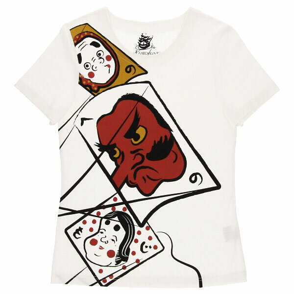 kurofuneTシャツ天狗様と凧　白【メール便対応可】和柄Tシャツ 京都くろちく 日本伝統柄 レトロポップ柄 カジュアル 夏 天狗柄 凧柄 たこ上げ柄 Tシャツ クロフネ 和雑貨 和