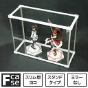 【5日限定★全品★5%OFFクーポン】 スッキリ薄型 奥行き15cm アクリルケース Fケース スリム型・ヨコ・スタンドタイプ 背面クリア フィギュア ケース コレクションケース おしゃれ 卓上 透明プラ 折りたたみ式 安い 格安 アクリル 長方形 フィギュア用 収納
