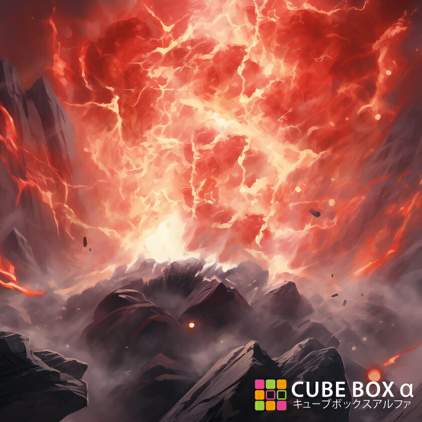 【1日限定＼当店全品PT2倍／】 【CBA CBH 専用背面デザインシート】 赤いオーラ 闘気 炎上 火炎 火柱 落雷 エフェクト 背景 岩石 燃焼 電光石火