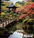 【5日限定★全品★5%OFFクーポン】 【J-STAGE スタンダード レギュラータイプ専用 背面デザインシート】 和風 寺社 仏閣 日本庭園 風景 池 橋 景色 京都 奈良 中国 お寺 神社 紅葉 秋