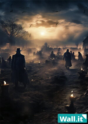 【Wall.it A4 フィギュアディスプレイケース専用背面デザインシート 縦向】 農場 夕方 夕焼け 荒野 畑 ..