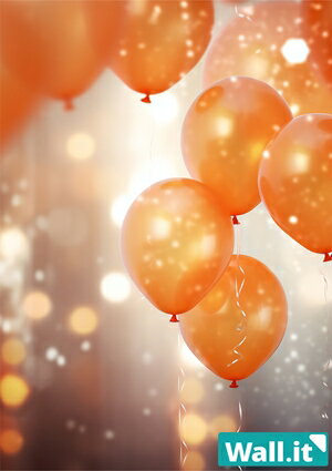 【Wall.it A4 フィギュアディスプレイケース専用背面デザインシート 縦向】 風船 エフェクト 壁紙 幻想..