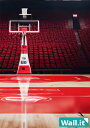 【Wall.it A4 フィギュアディスプレイケース専用背面デザインシート 縦向】バスケットコート NBA 体育館 バスケットゴール スタジアム