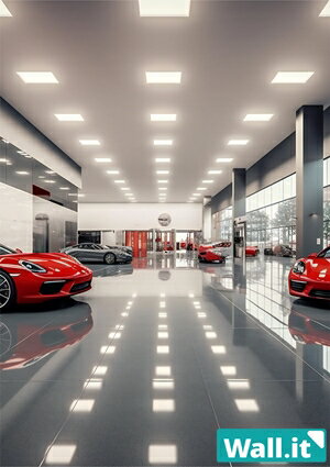 【Wall.it A4 フィギュアディスプレイケース専用背面デザインシート 縦向】 カーディーラー 自動車 シ..