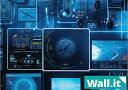 【Wall.it A4 フィギュアディスプレイケース専用背面デザインシート 横向】 モニタールーム 指令室 SF アナリスト 分析室 戦略