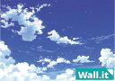 【1日限定★全品★5%OFFクーポン】 【Wall.it A4 フィギュアディスプレイケース専用背面デザインシート 横向】 砂浜 砂漠 風景 青空 白い雲 大空...