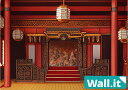 【Wall.it A4 フィギュアディスプレイケース専用背面デザインシート 横向】 中華風 祭壇 リビング 大広間 中国 寺院