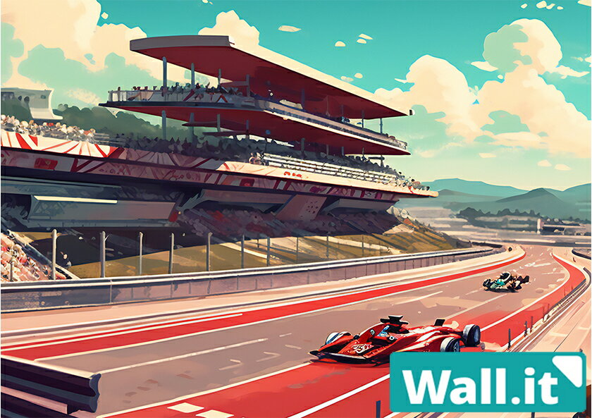 【Wall.it A4 フィギュアディスプレイケース専用背面デザインシート 横向】 カーディーラー 自動車 シ..