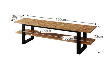 OSB合板むき出しのワイルド感♪ テレビボード 幅150 【送料無料】 テレビ台 150 ローボード 北欧 50型 おしゃれ 収納 50インチ DIY 木製 アイアン ナチュラル 安い 激安 オープンラック シンプル
