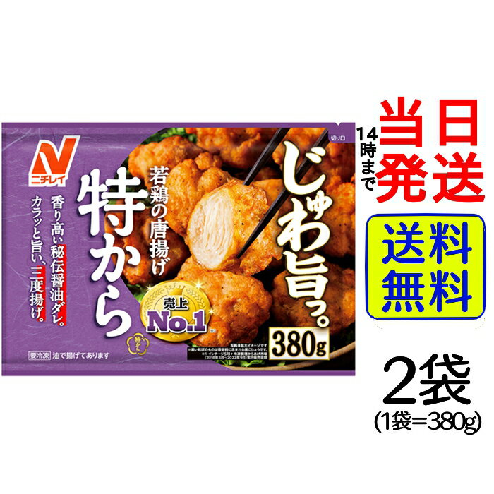 ニチレイ 特から 380g × 2袋セット【 送料無料 】【 当日発送 】【 冷凍食品 】唐揚げ 若鶏の唐揚げ からあげ から揚げ ニチレイフーズ 冷凍 鶏肉 揚げ物 鶏料理 肉 肉料理 レンジ 電子レンジ