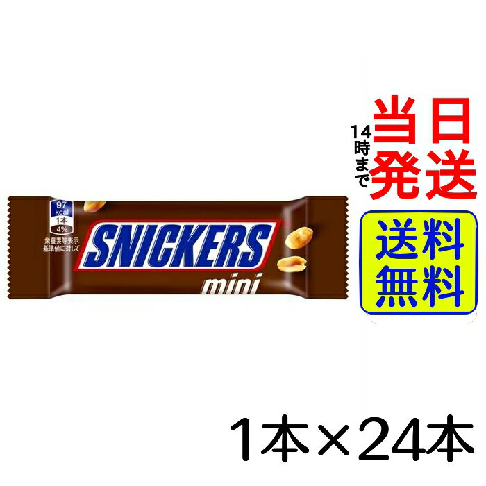 【最安値挑戦中】 マースジャパン スニッカーズミニ 1本×24本【 1000円ポッキリ 】【 送料無料 】【 ポスト投函 】【 当日発送 】菓子 SNICKERS mini ミニ スニッカーズ マース チョコ チョコレート お菓子 菓子 まとめ買い ケース