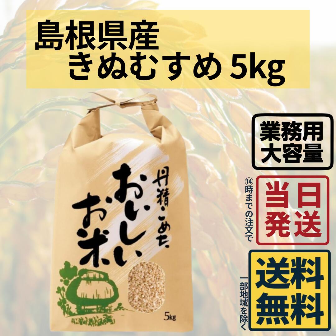 【玄米5kg】【令和7年新米】 島根県産 きぬむすめ 玄米 5kg (※米袋のデザインは変更になる場合があります。)【 送料無料 】【 当日発送 】ごはん ご飯 米 玄米 玄米ご飯 岡山県 晴れの国岡山 新米 島根県 島根産 島根