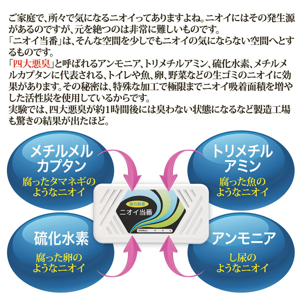 強力脱臭ニオイ当番10個入 [冷蔵庫 脱臭 下駄箱 ゴミ箱]※代金引換不可※沖縄、離島への配送不可