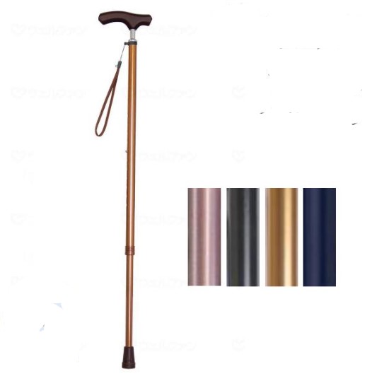 夢ライフステッキ スリムネック伸縮スリムタイプ　ウェルファン [介護 杖 ステッキ 歩行 補助 a-w] ※沖縄、離島への配送不可※代金引換不可