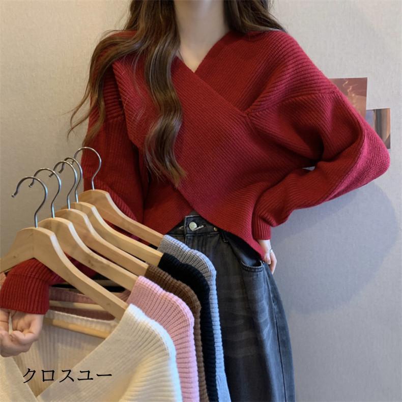 ニット レディース 秋トップス セーター プルオーバー 大人っぽい印象 長袖 クルーネック ボリューム袖 女性らしいシルエット スタイルアップを叶える