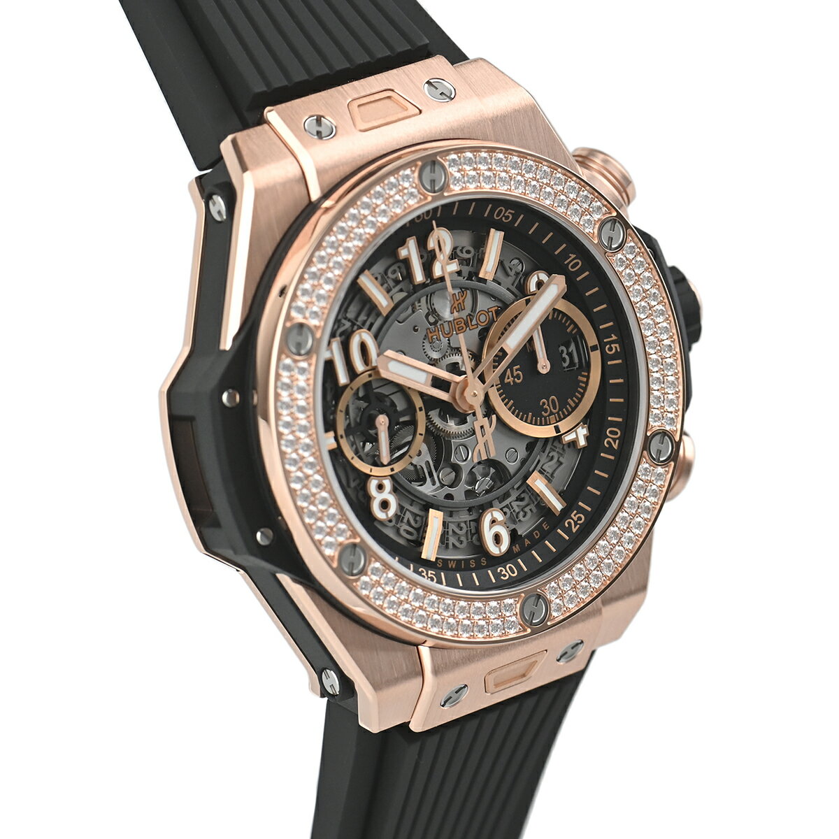 ウブロ HUBLOT ビッグバン ウニコ キングゴールド ダイヤモンド 421.OX.1180.RX.1104【新品】メンズ 腕時計 送料無料