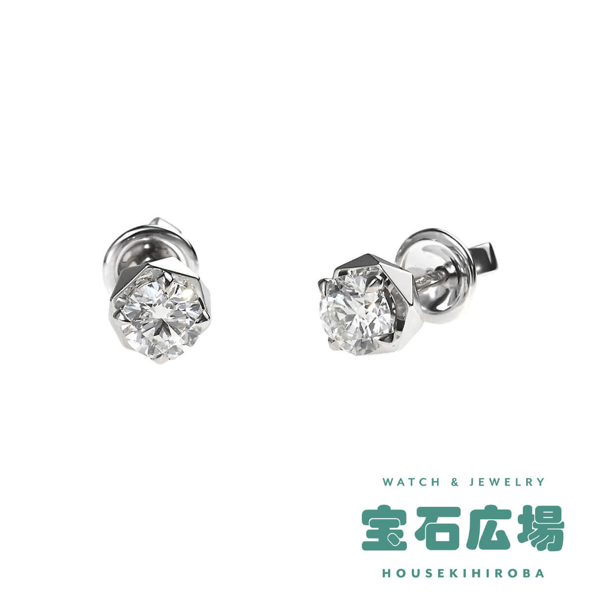 グラフ GRAFF ローレンスグラフ シグネチャー ダイヤ スタッドピアス D 0.51ct-G-VS1-VG / 0.50ct-G-VS1-VG RGE1585【新品】ユニセックス ジュエリー 送料無料