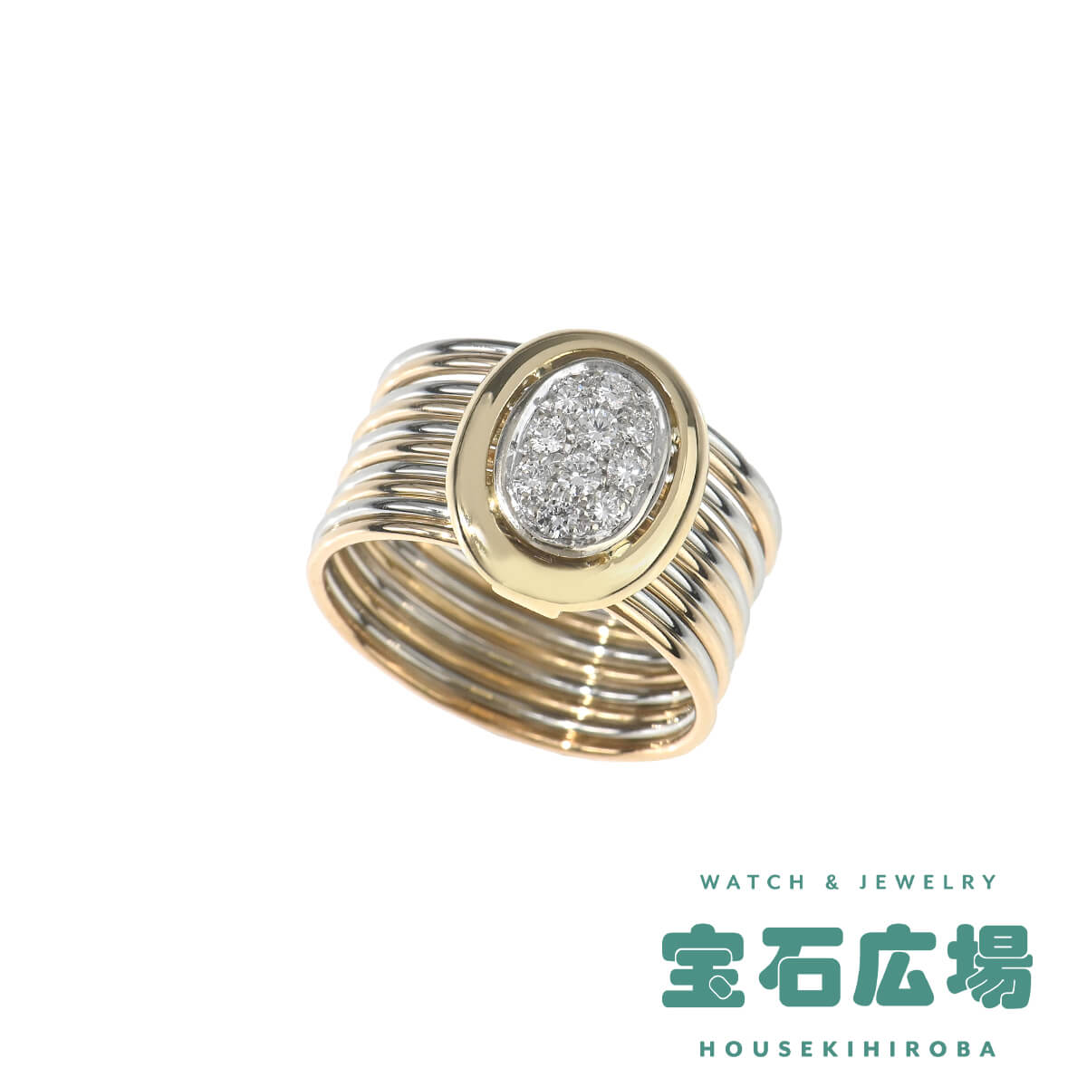 ダミアーニ DAMIANI オーバル パヴェダイヤ 10連リング 【中古】レディース ジュエリー 送料無料