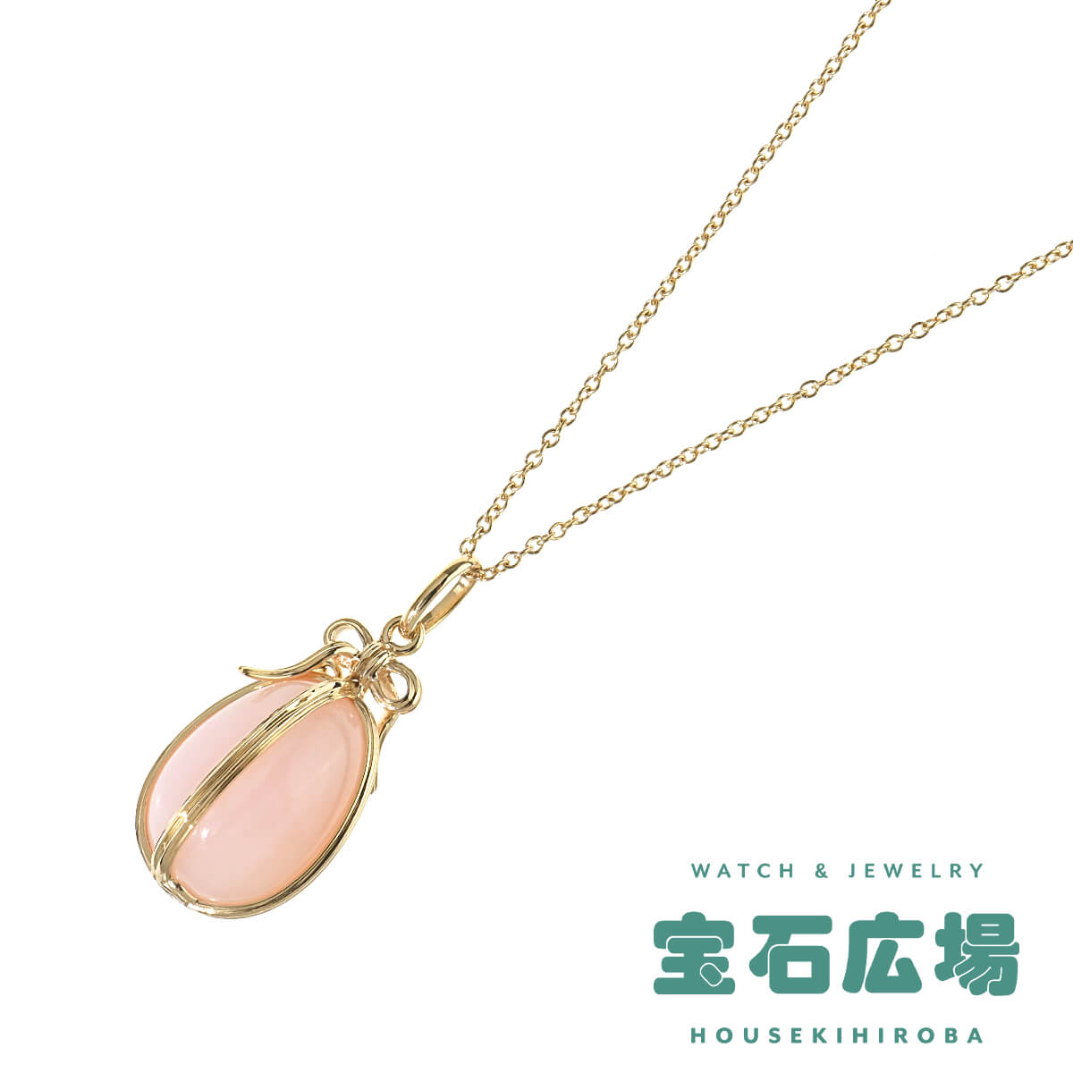 【最大30000円OFFクーポン6/1(土)0時開始】ティファニー TIFFANY＆CO ジャン・シュランバージェ エッグ ピンクオパール ペンダントネックレス 【中古】レディース ジュエリー 送料無料