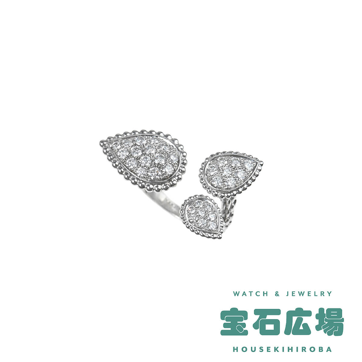 ブシュロン BOUCHERON セルパンボエム 3モチーフ パヴェダイヤ リング JRG02998【中古】【未使用品】レディース ジュエリー 送料無料