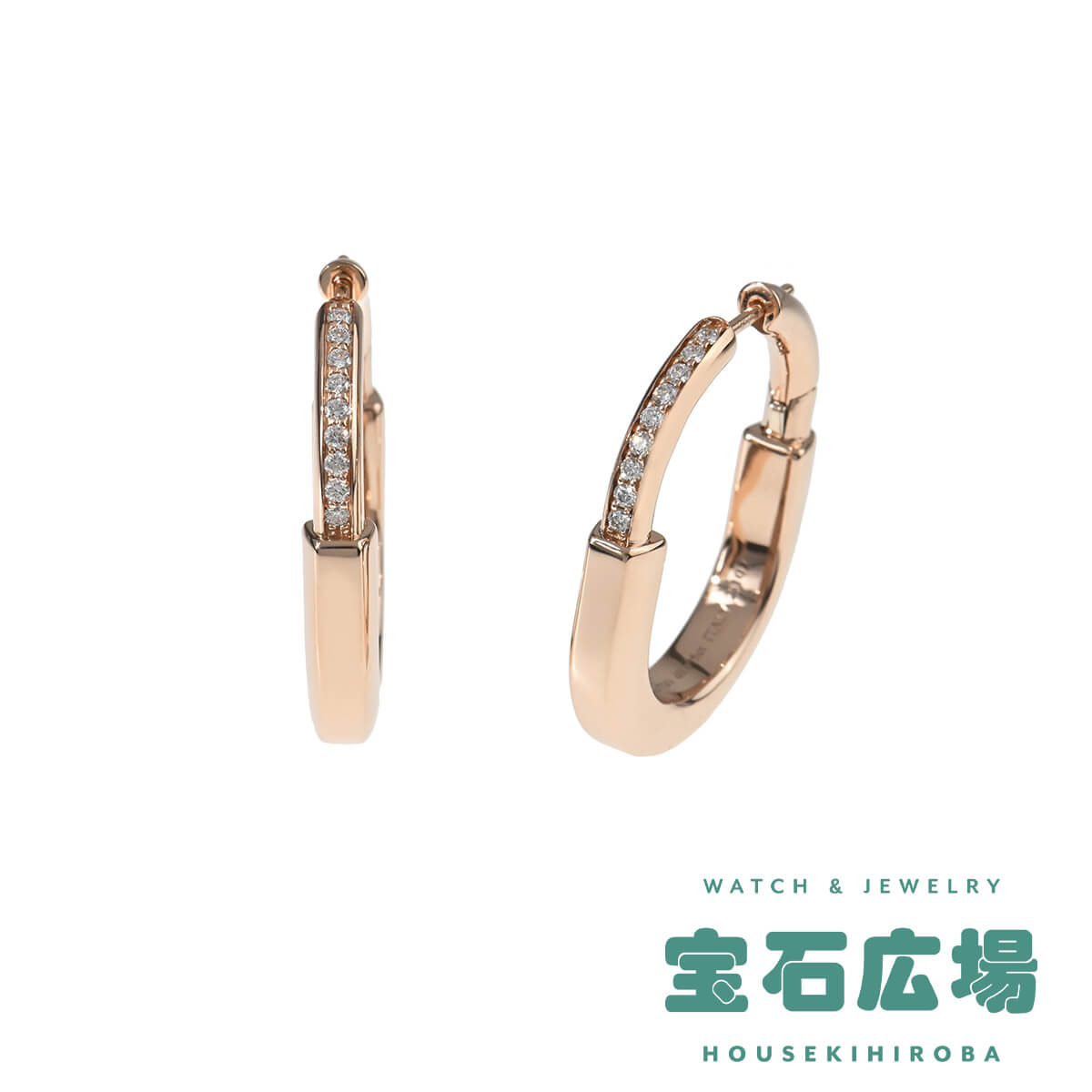 【最大30000円OFFクーポン3/4(火)20時開始】ティファニー TIFFANY＆Co. ロック（ミディアム）ハーフダイヤ ピアス 72342410【新品】ユニセックス ジュエリー 送料無料のサムネイル