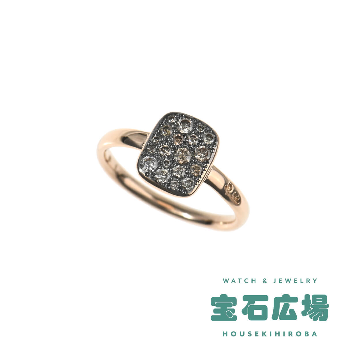 ポメラート Pomellato サッビア（スクエア） パヴェブラウンダイヤ リング PAB9032_O7000_DBR00【新品】レディース ジュエリー 送料無料のサムネイル
