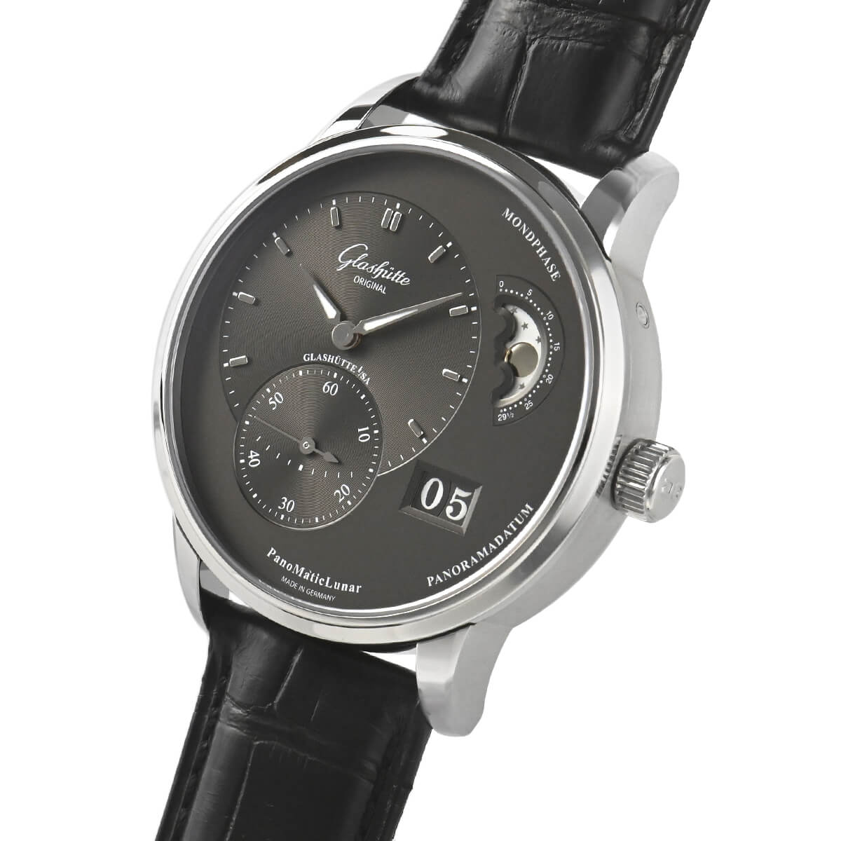 グラスヒュッテ・オリジナル Glashutte Original パノマティックルナ 1-90-02-43-32-62【中古】メンズ 腕時計 送料無料