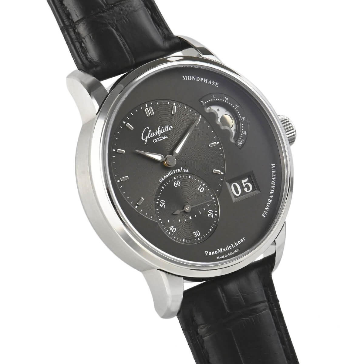 グラスヒュッテ・オリジナル Glashutte Original パノマティックルナ 1-90-02-43-32-62【中古】メンズ 腕時計 送料無料