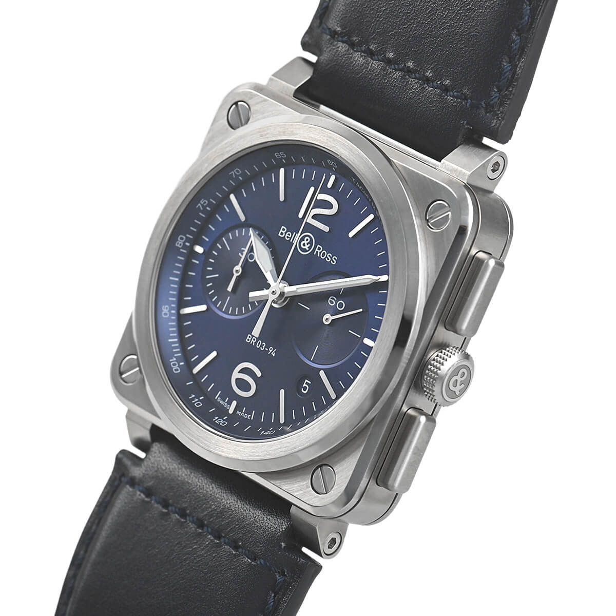 ベル＆ロス BELL & ROSS BR-03 CHRONO BLUE STEEL BR0394-BLU-ST/SCA【中古】【未使用品】メンズ 腕時計 送料無料