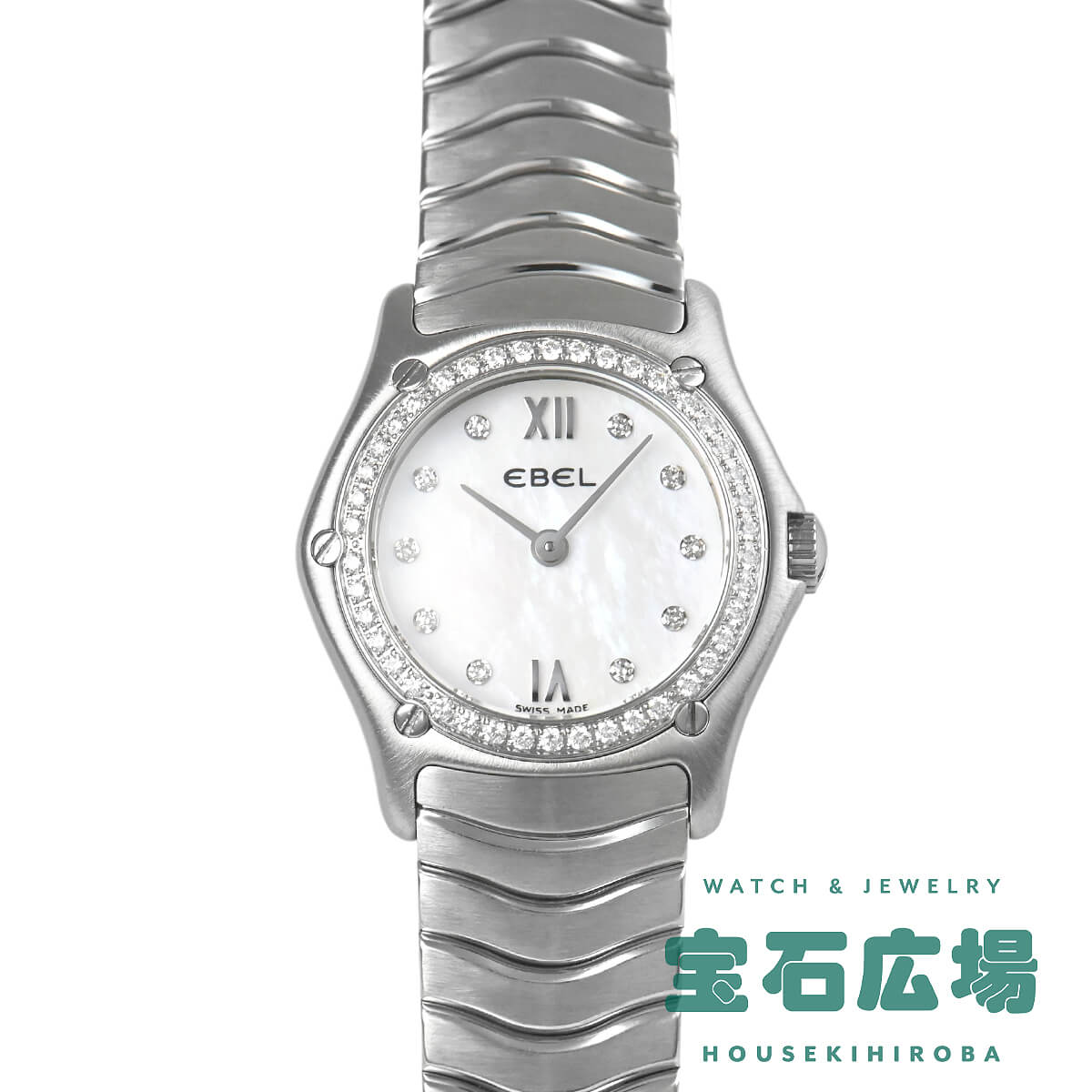 EBEL - エベル EBEL クラシックウェーブ 9090F24【中古】レディース 腕時計 送料無料