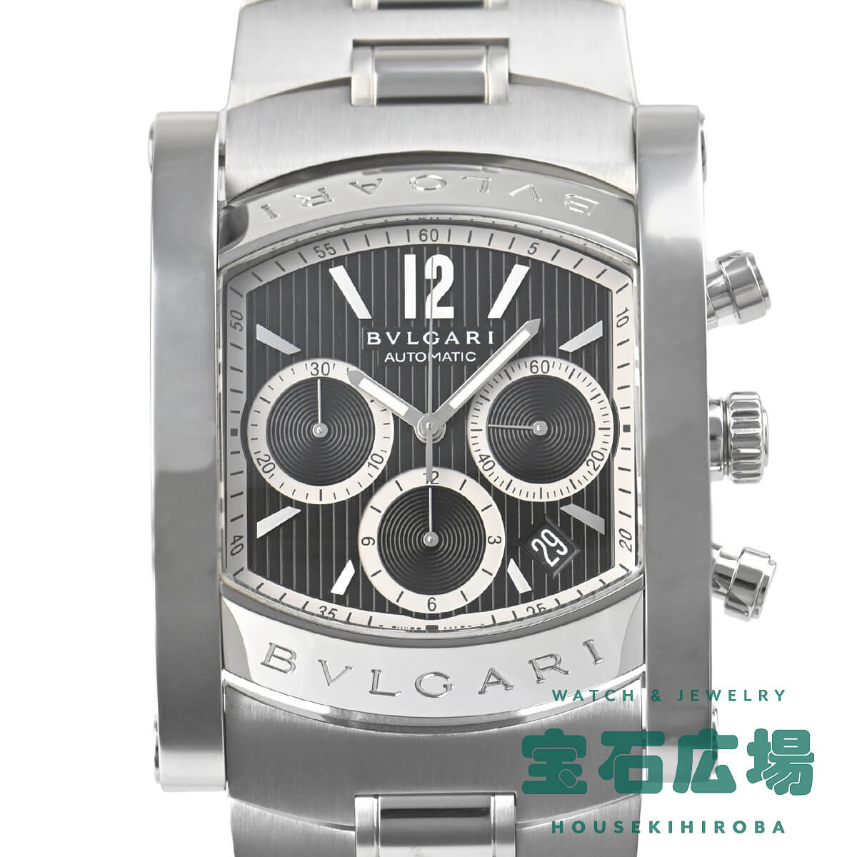 ブルガリ BVLGARI アショーマクロノ AA48BSSDCH【中古】メンズ 腕時計 送料無料