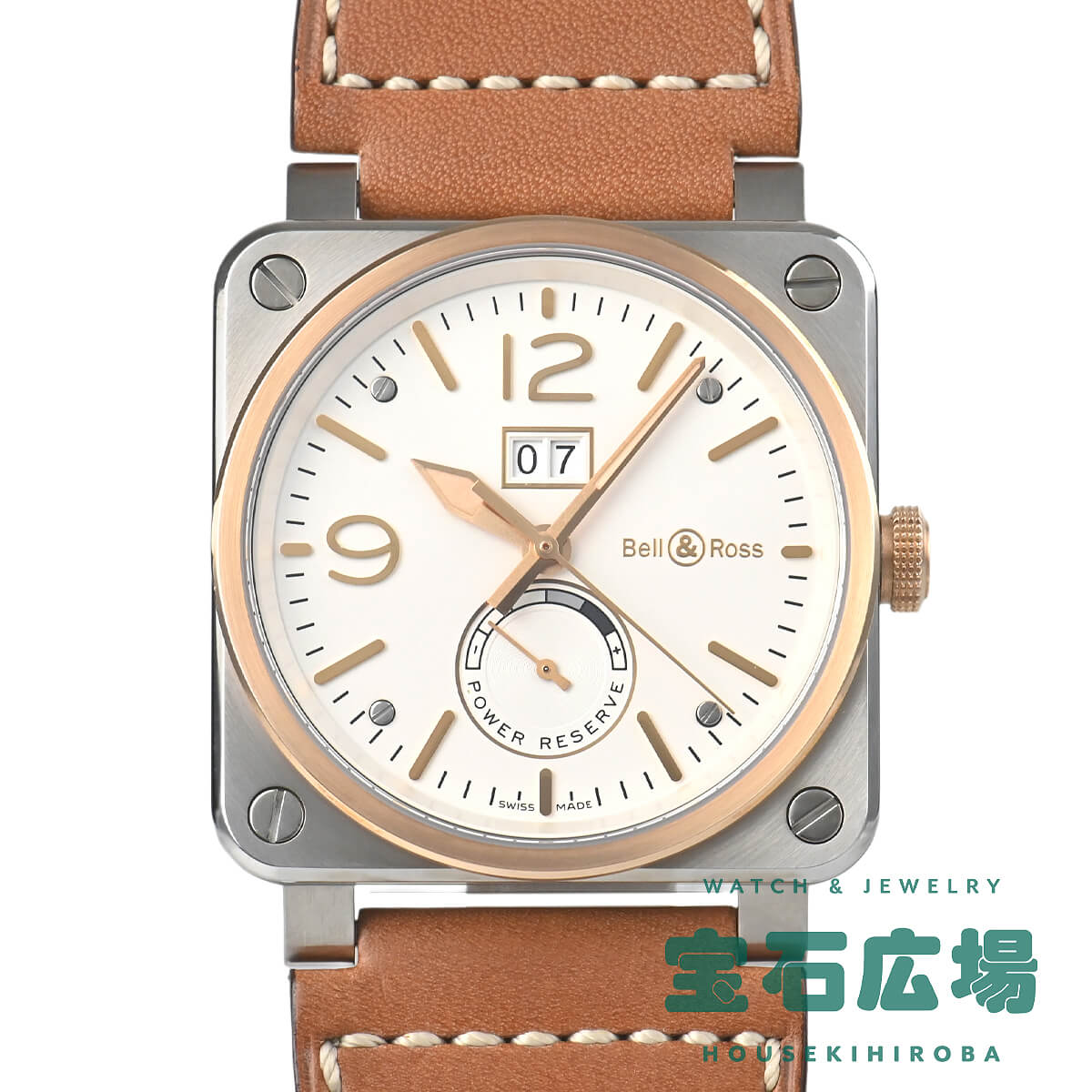 ベル＆ロス BELL & ROSS BR03-90 STEEL＆GOLD BICOLOR BR0390-BICOLOUR【中古】【未使用品】メンズ 腕時計 送料無料