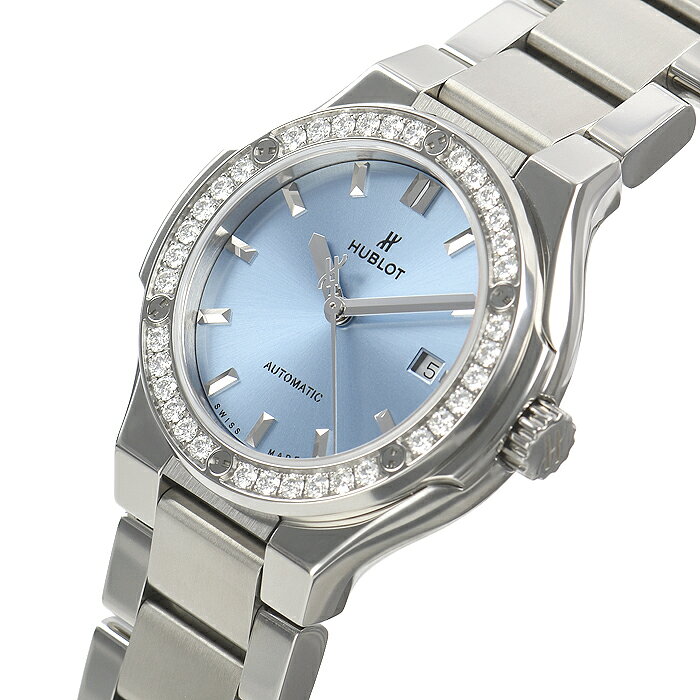 ウブロ HUBLOT クラシックフュージョン チタニウム ライトブルー ブレスレット 585.NX.891L.NX.1204【新品】 レディース 腕時計 送料無料