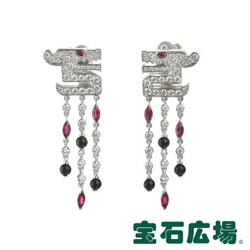 【最大3万円OFFクーポン配布中！5/1(金)0時開始】カルティエ CARTIER ル・ベゼ・デュ・ドラゴン オニキス・ルビー・ダイヤ イヤリングピアス N8025200【中古】 ジュエリー 送料無料