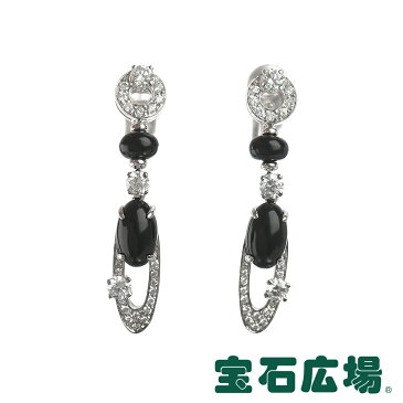 【最大3万円OFFクーポン配布中！5/1(金)0時開始】ブルガリ BVLGARI エリシア オニキス・ダイヤ ドロップイヤリングピアス 【中古】 ジュエリー 送料無料