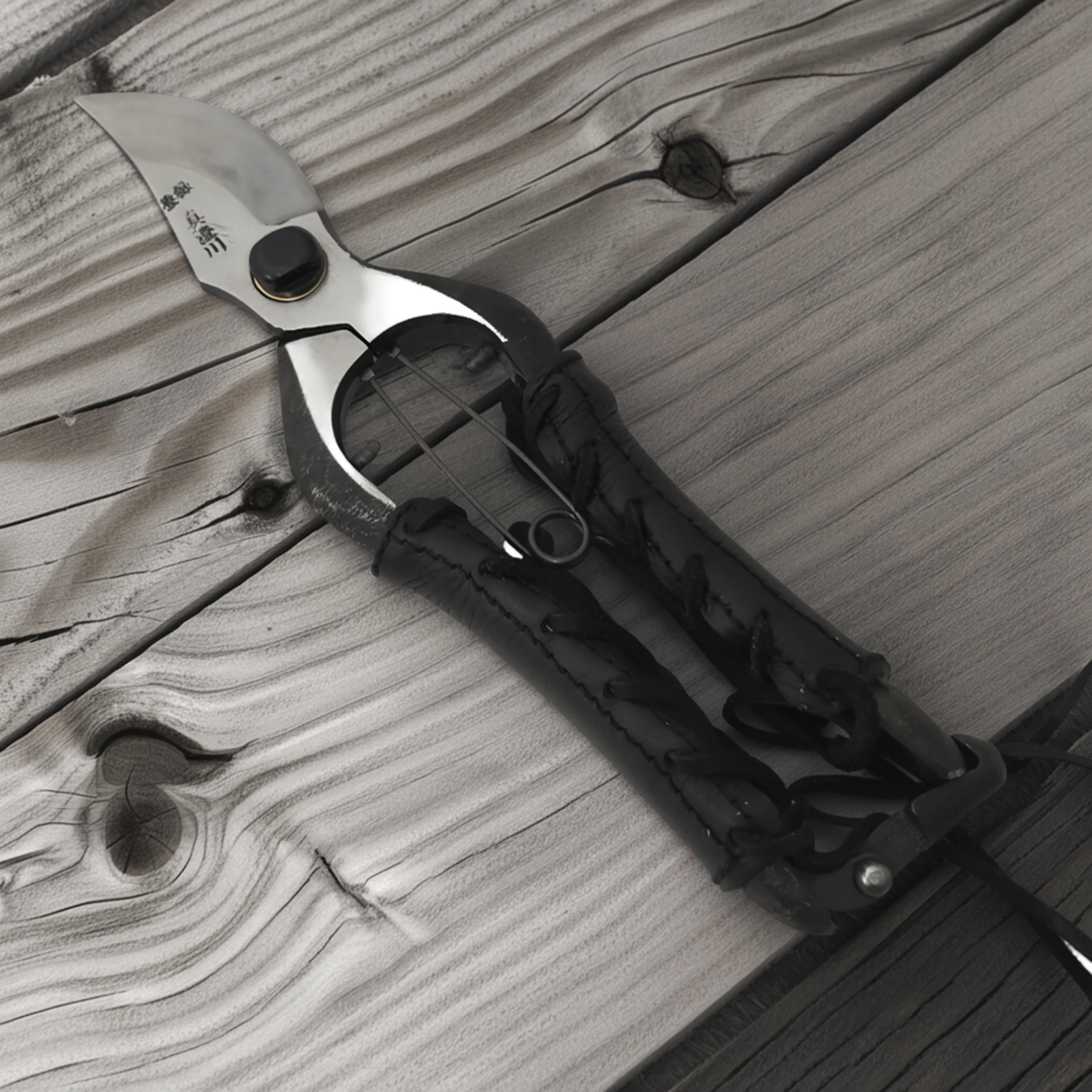 樂天商城 - 真澄川 B型剪定鋏 200mm 金止め付 本革巻き ブラック