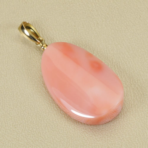ピンク ガーネ珊瑚 ペンダント K18YG 18金 イエローゴールド 無染色 SANSUI レディース 女性 ファッション アクセサリー ジュエリー 珊瑚婚式 3月誕生石 ラッピング無料 送料無料