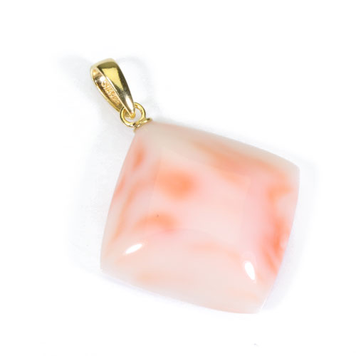 深海珊瑚 ピンク ペンダント 一粒 シルバー 無染色 SANSUI 3月誕生石 天然珊瑚 sango 本さんご コーラル 宝石 サンゴ 土佐 高知 ラッピング 無料 送料無料